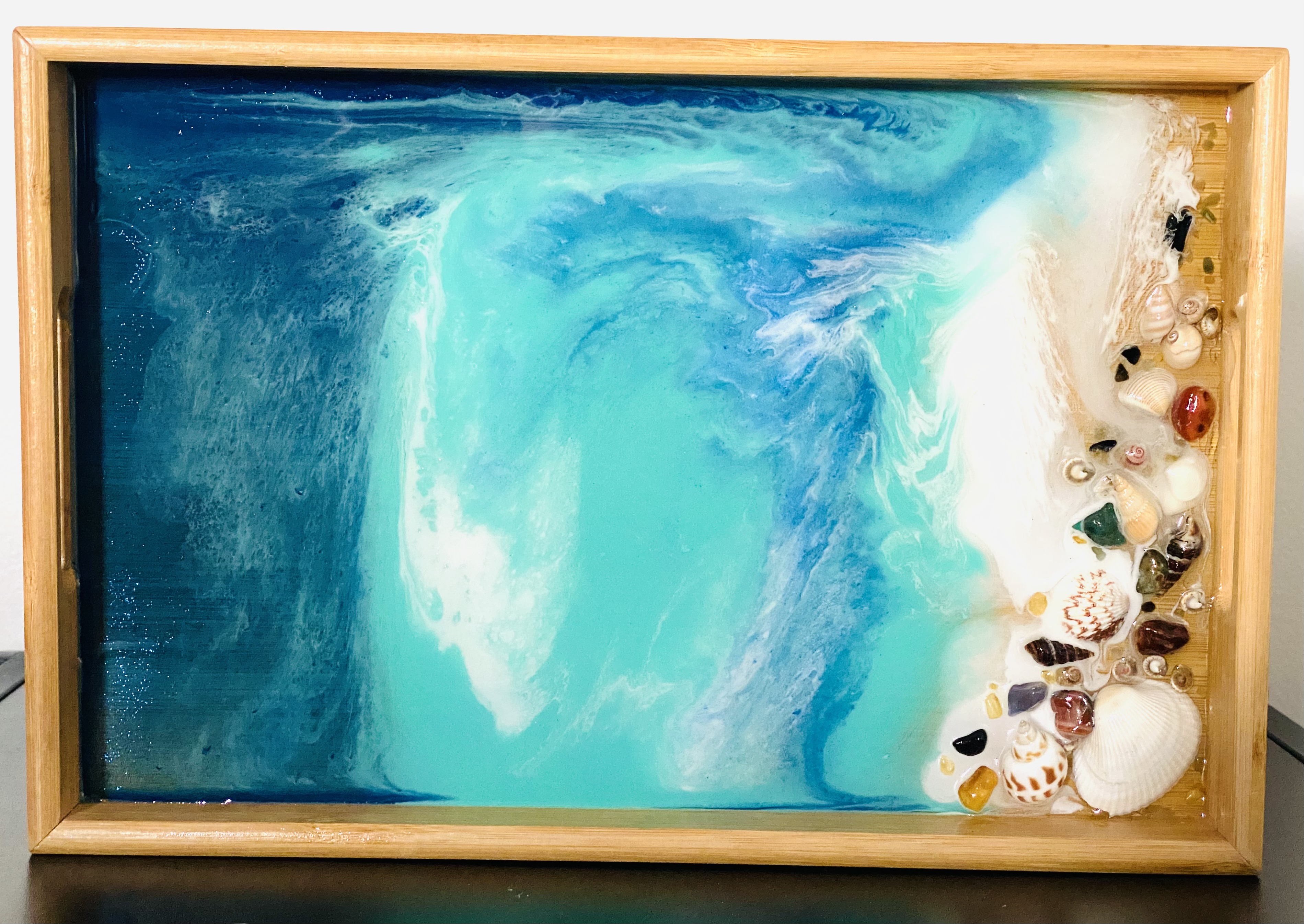 Resin - Ocean Inspired Tray & Coasters set