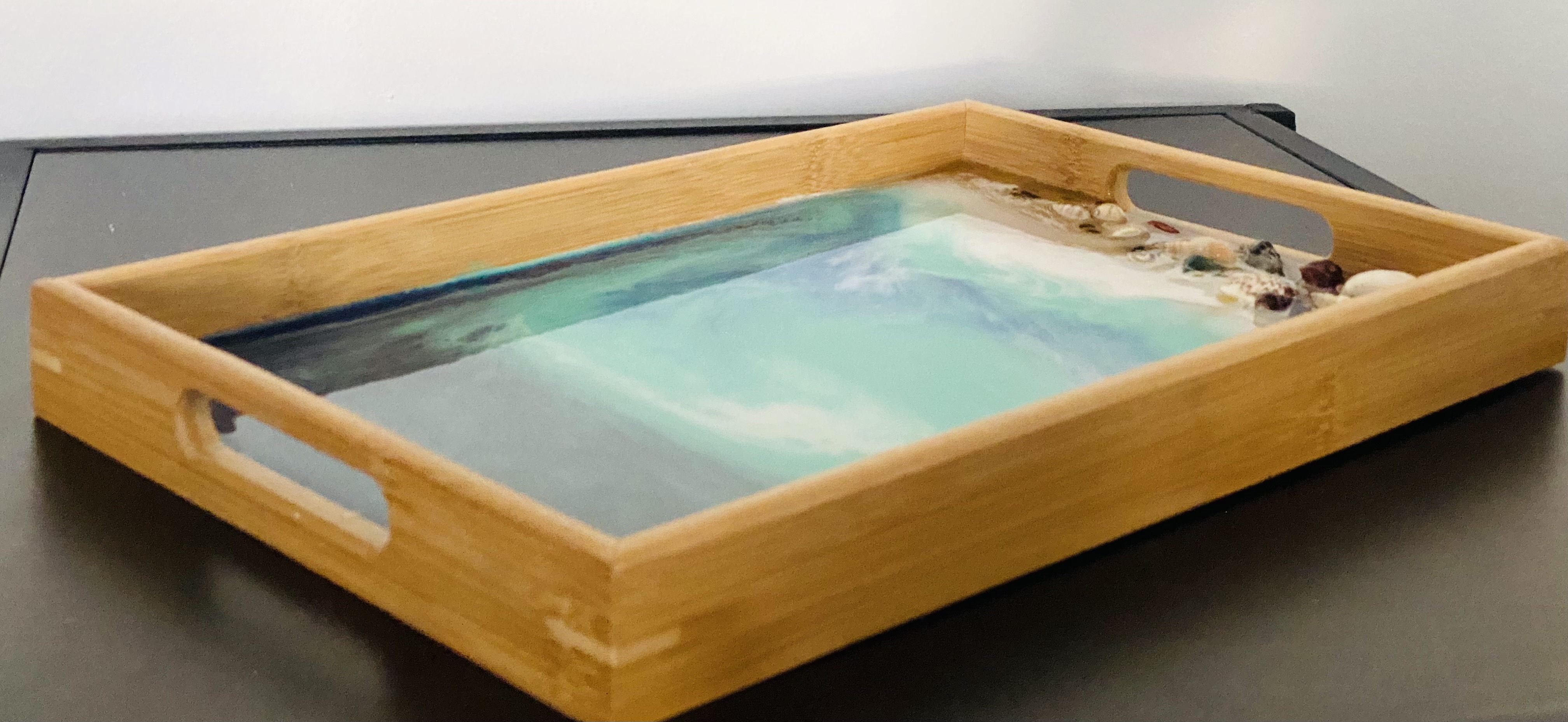 Resin - Ocean Inspired Tray & Coasters set