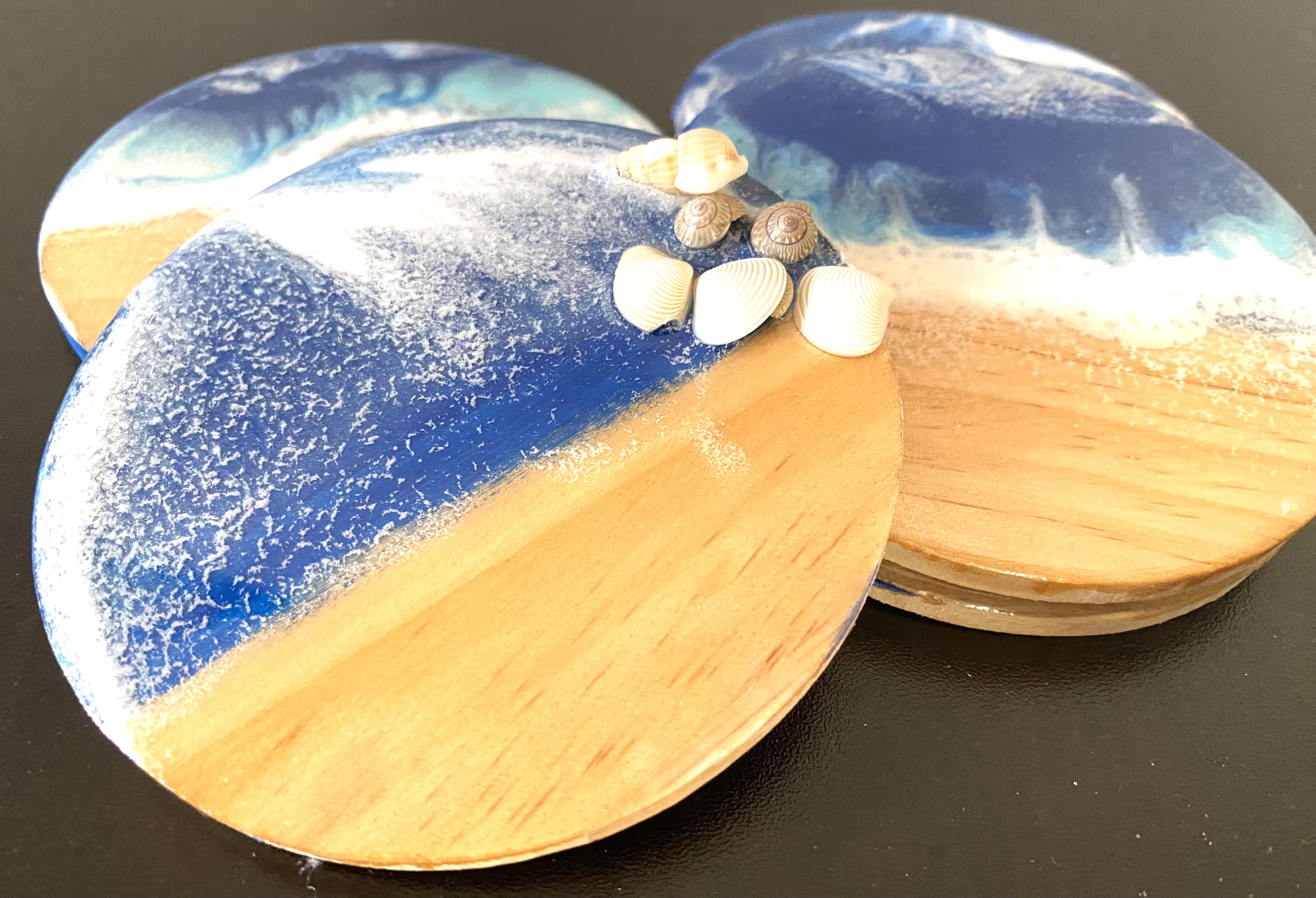 Resin - Ocean Inspired Tray & Coasters set