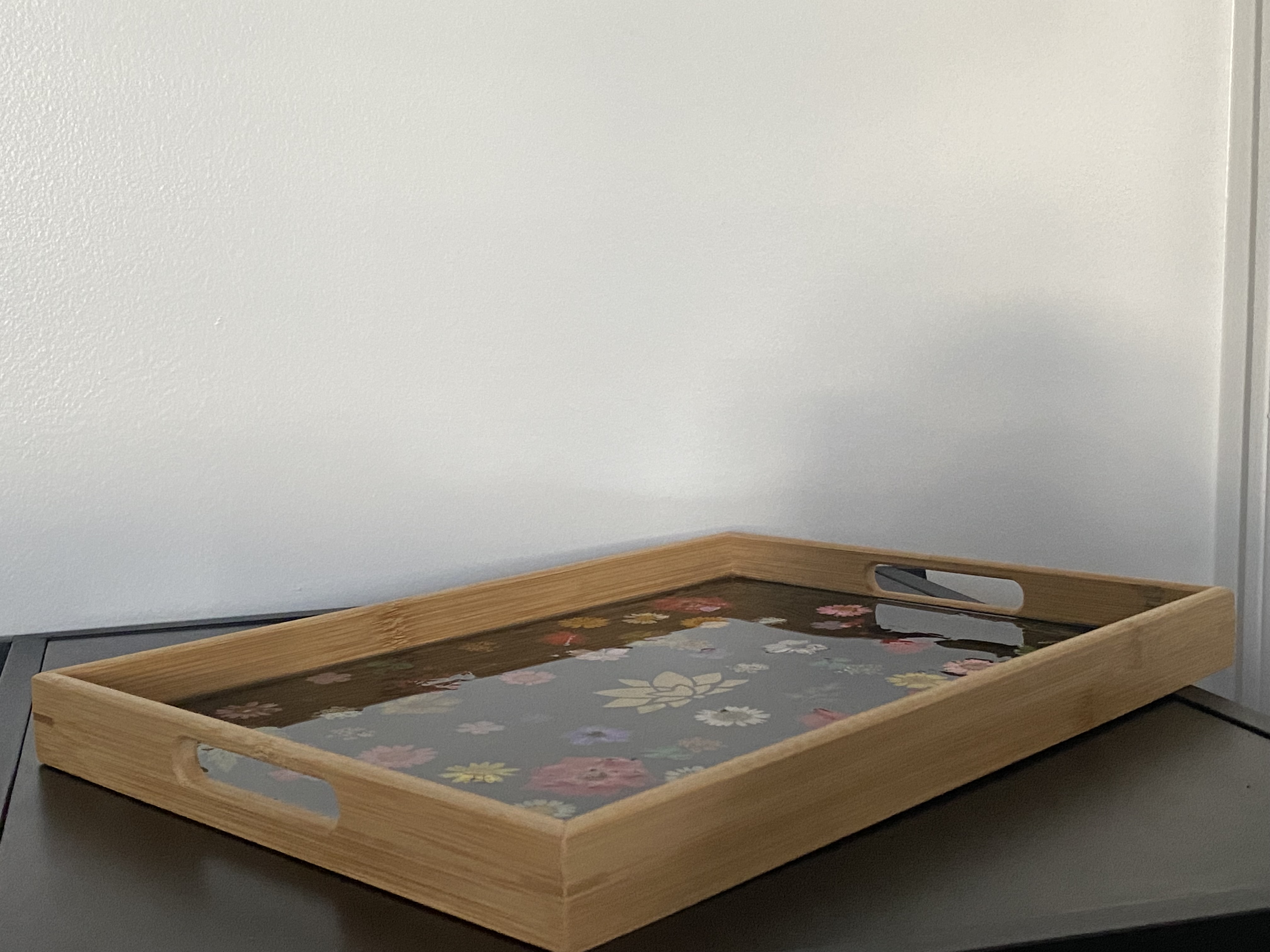 Resin - Pressed Flower Tray & Coasters set