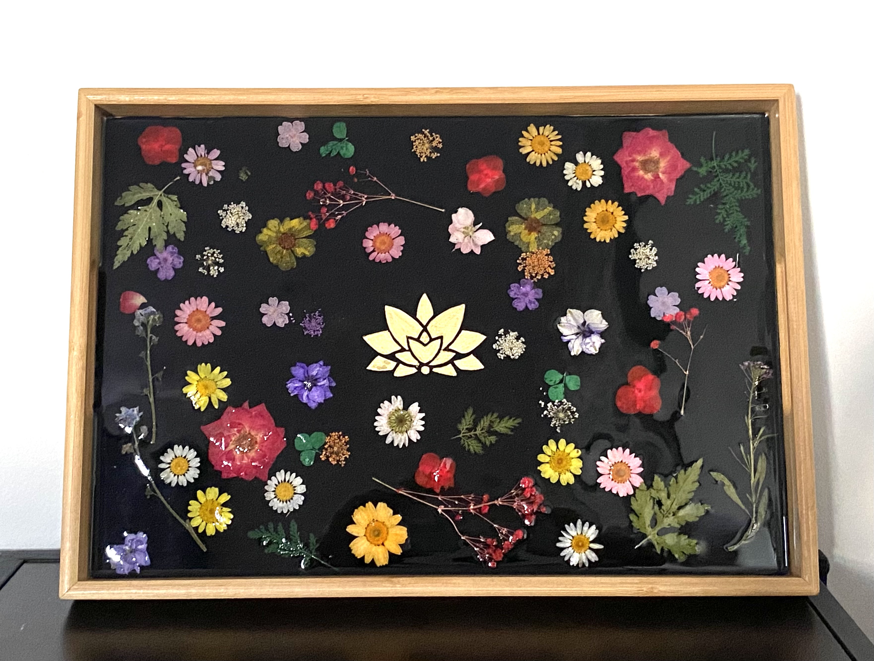 Resin - Pressed Flower Tray & Coasters set