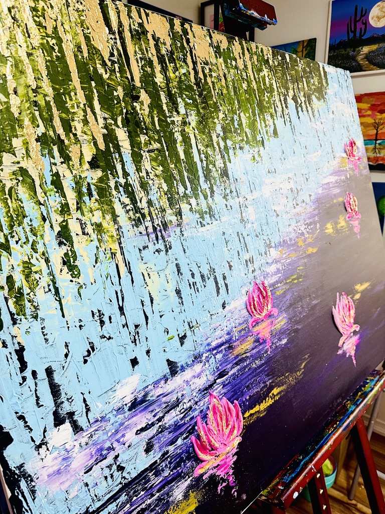 Abstract Textured Lilly Pond 