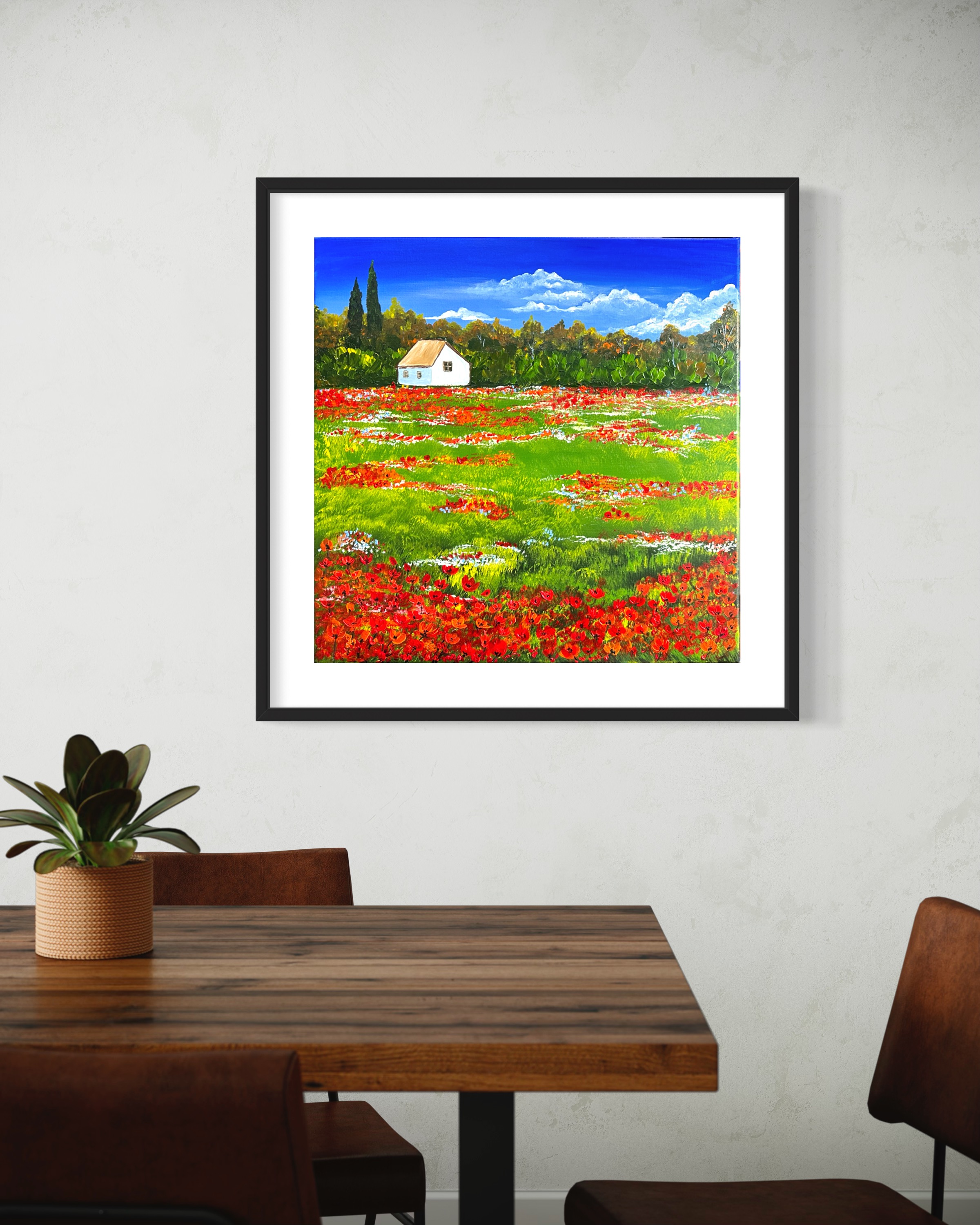 Textured Poppy Landscape 