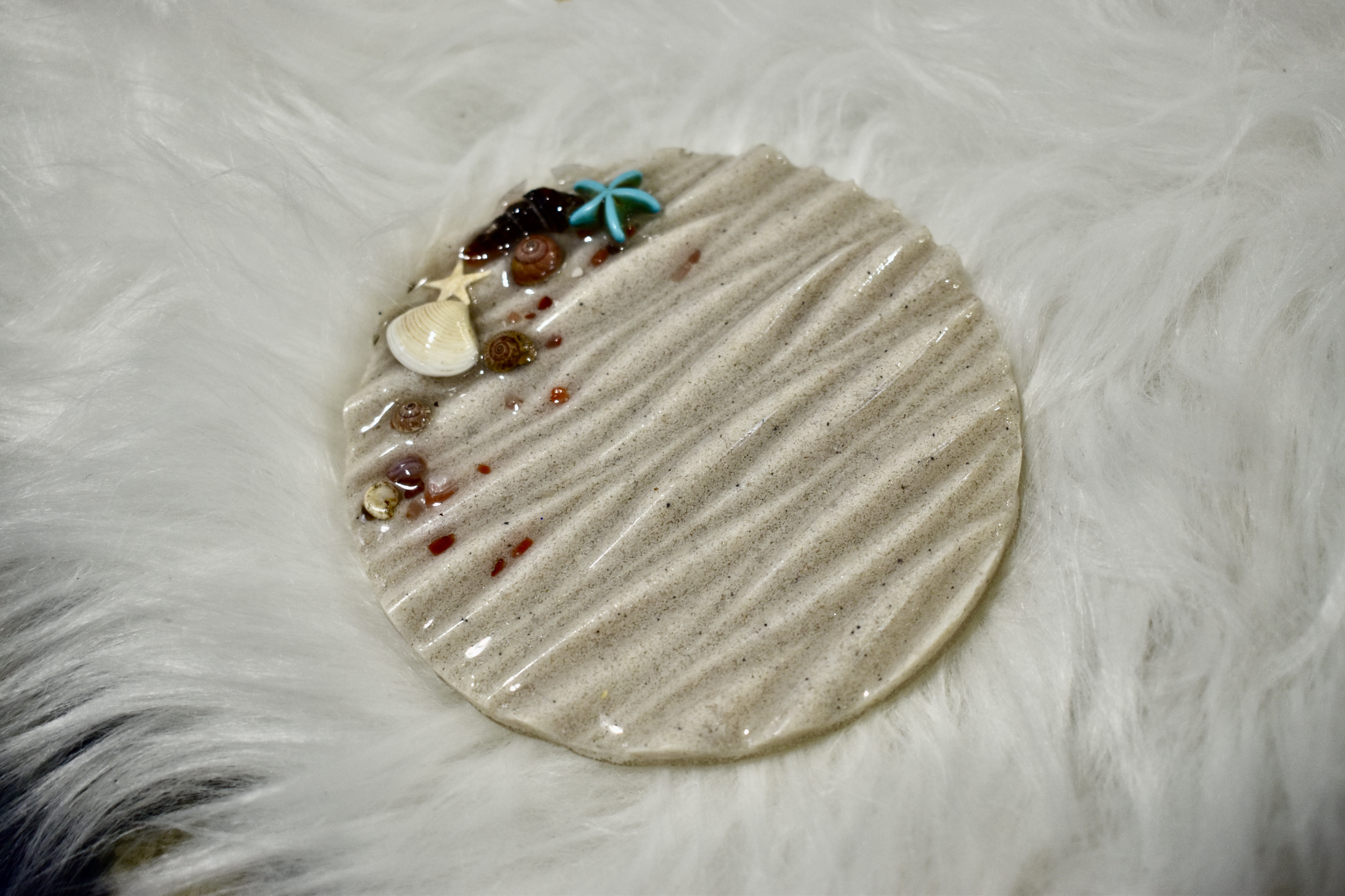 Beach-Themed Resin Coasters