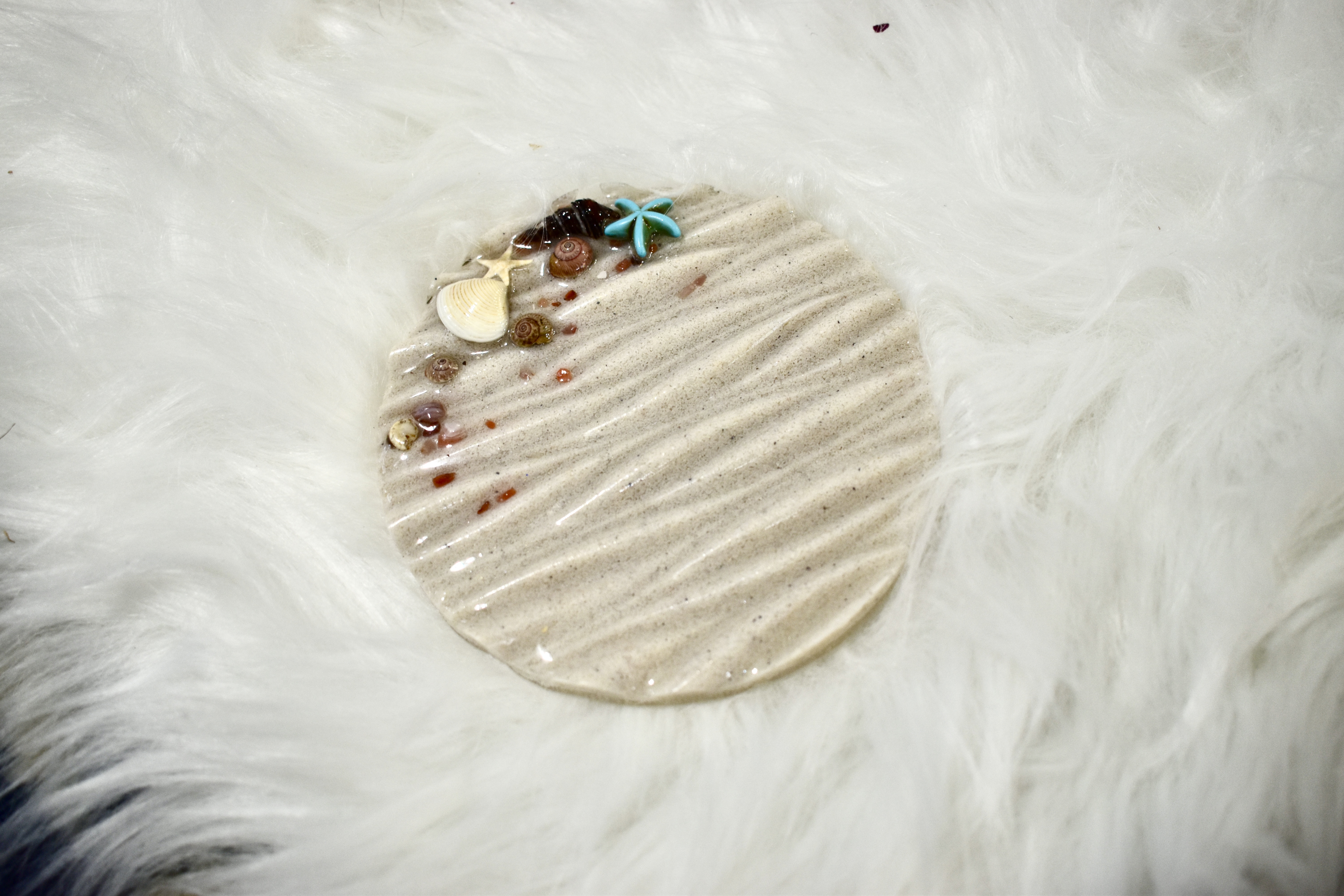 Beach-Themed Resin Coasters