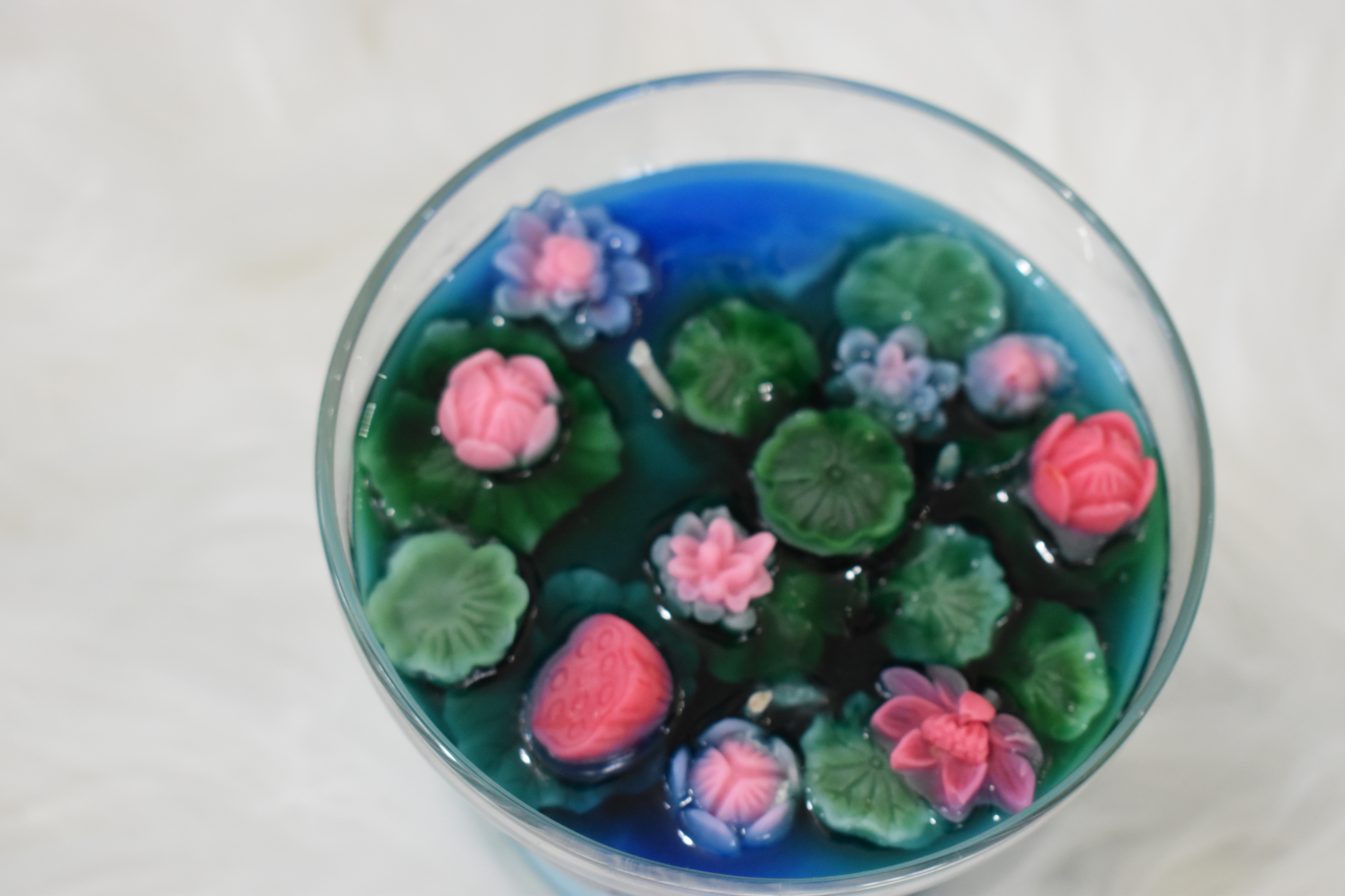 Mini Floating Lotus Pond Gel Candle