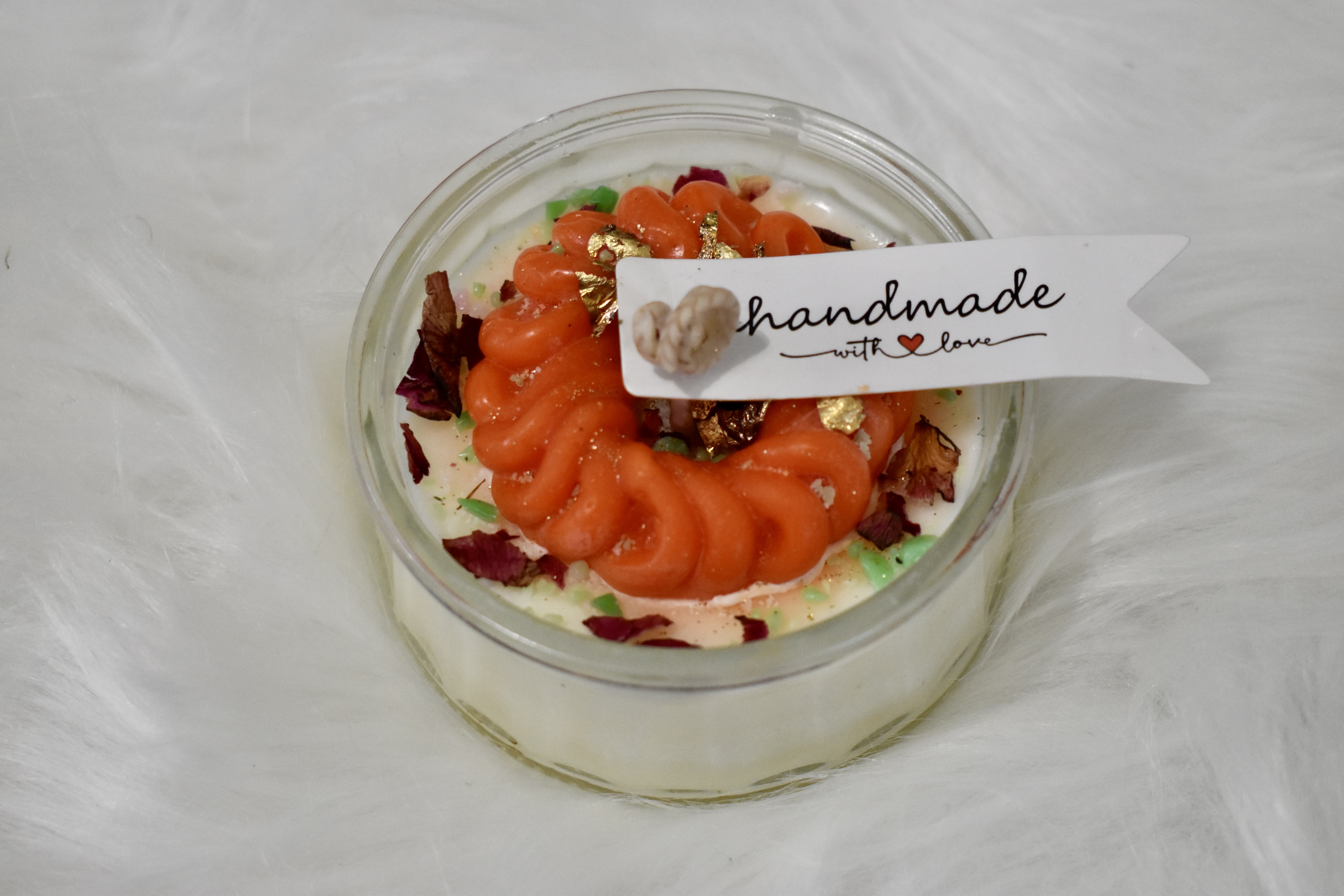 Imarti-Inspired Candle on a Bed of Rabdi