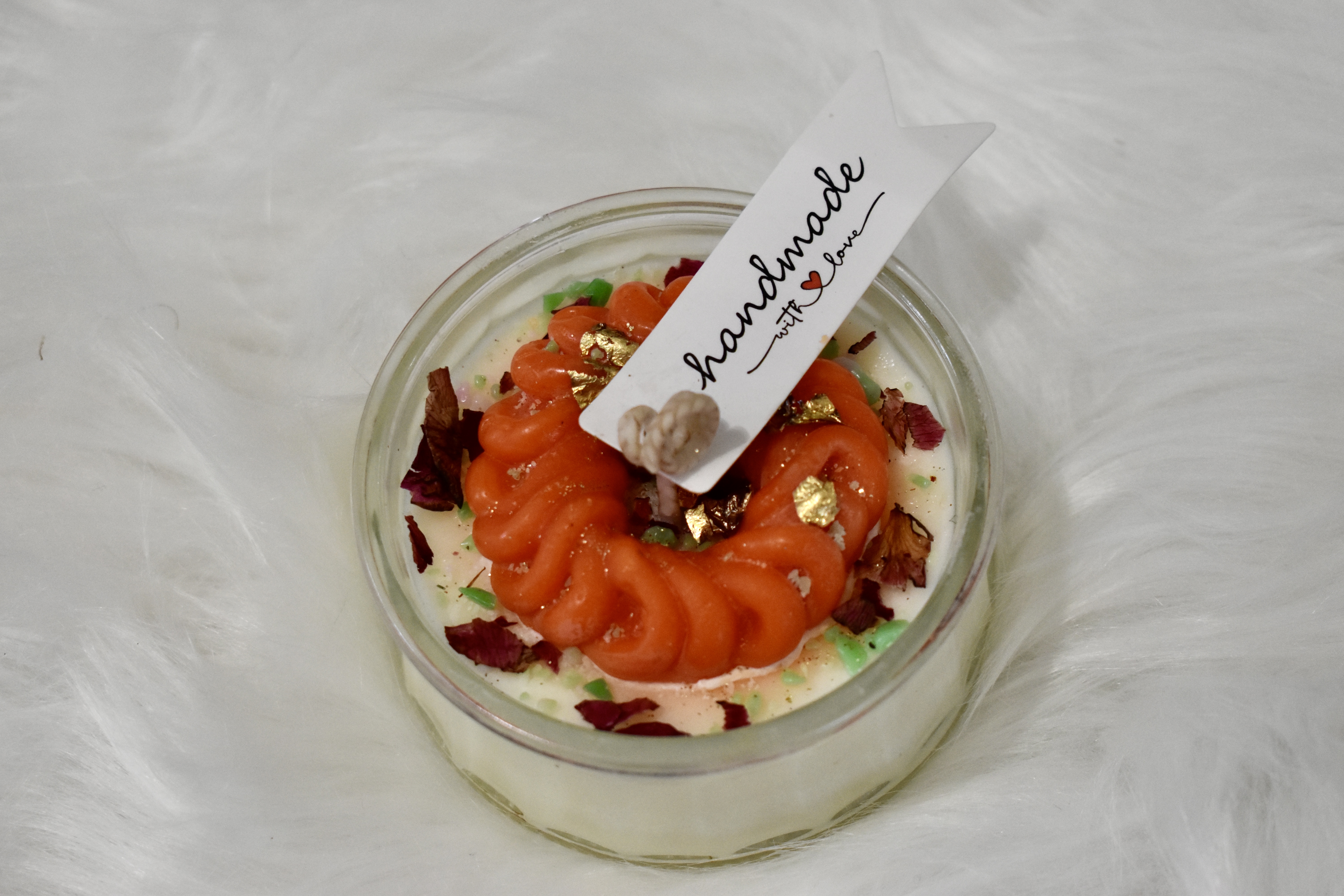 Imarti-Inspired Candle on a Bed of Rabdi