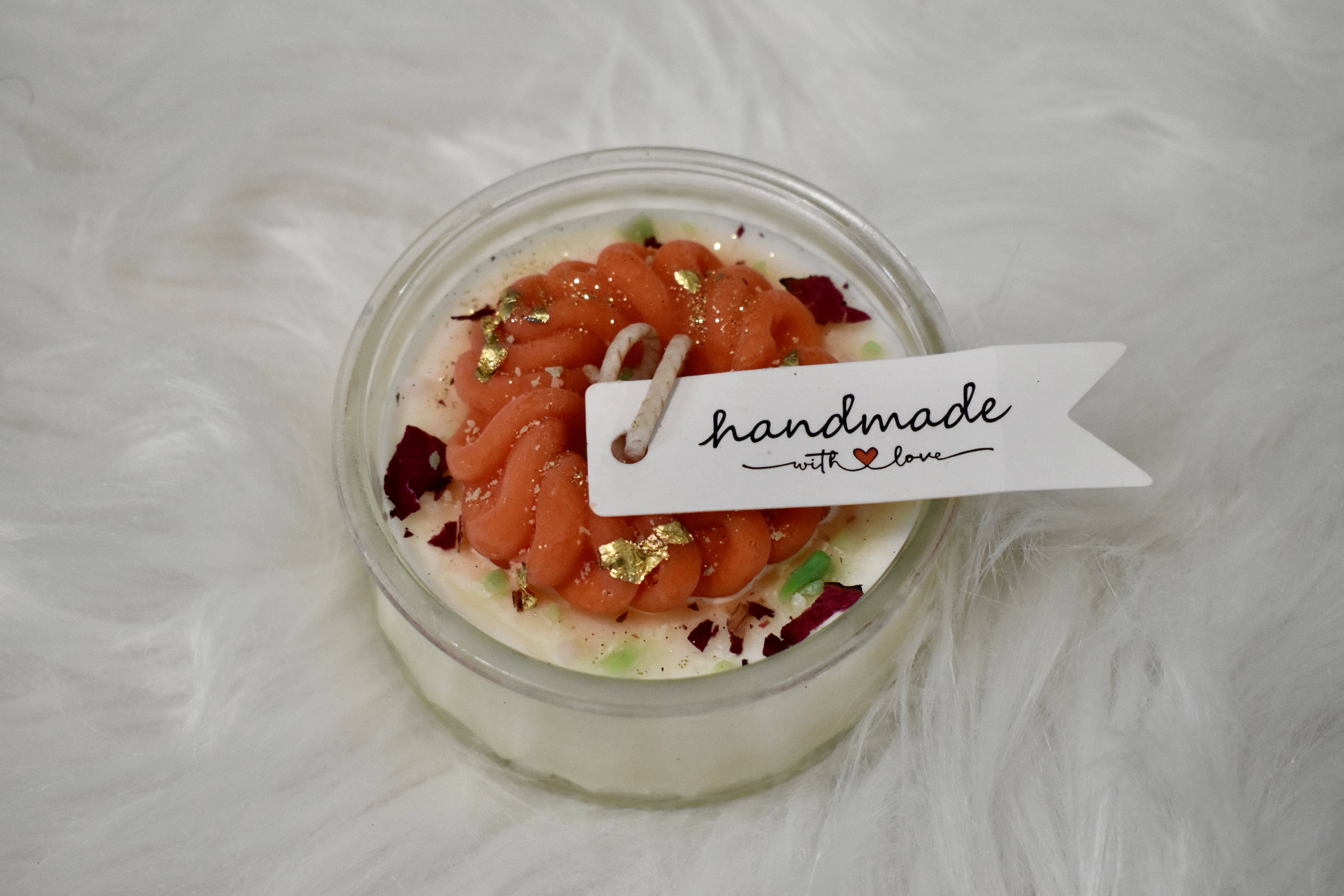 Imarti-Inspired Candle on a Bed of Rabdi