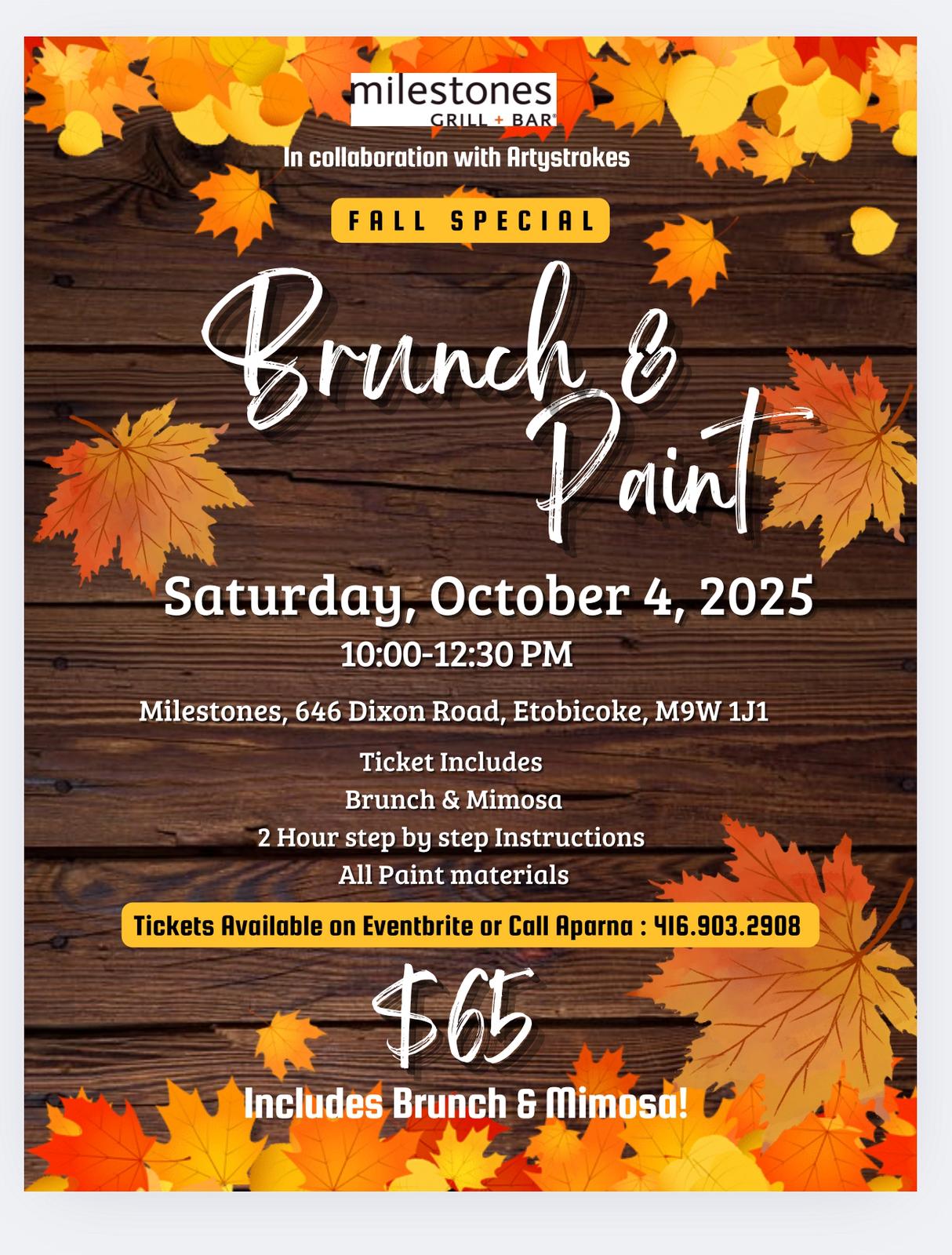 Brunch & Paint Fall Special