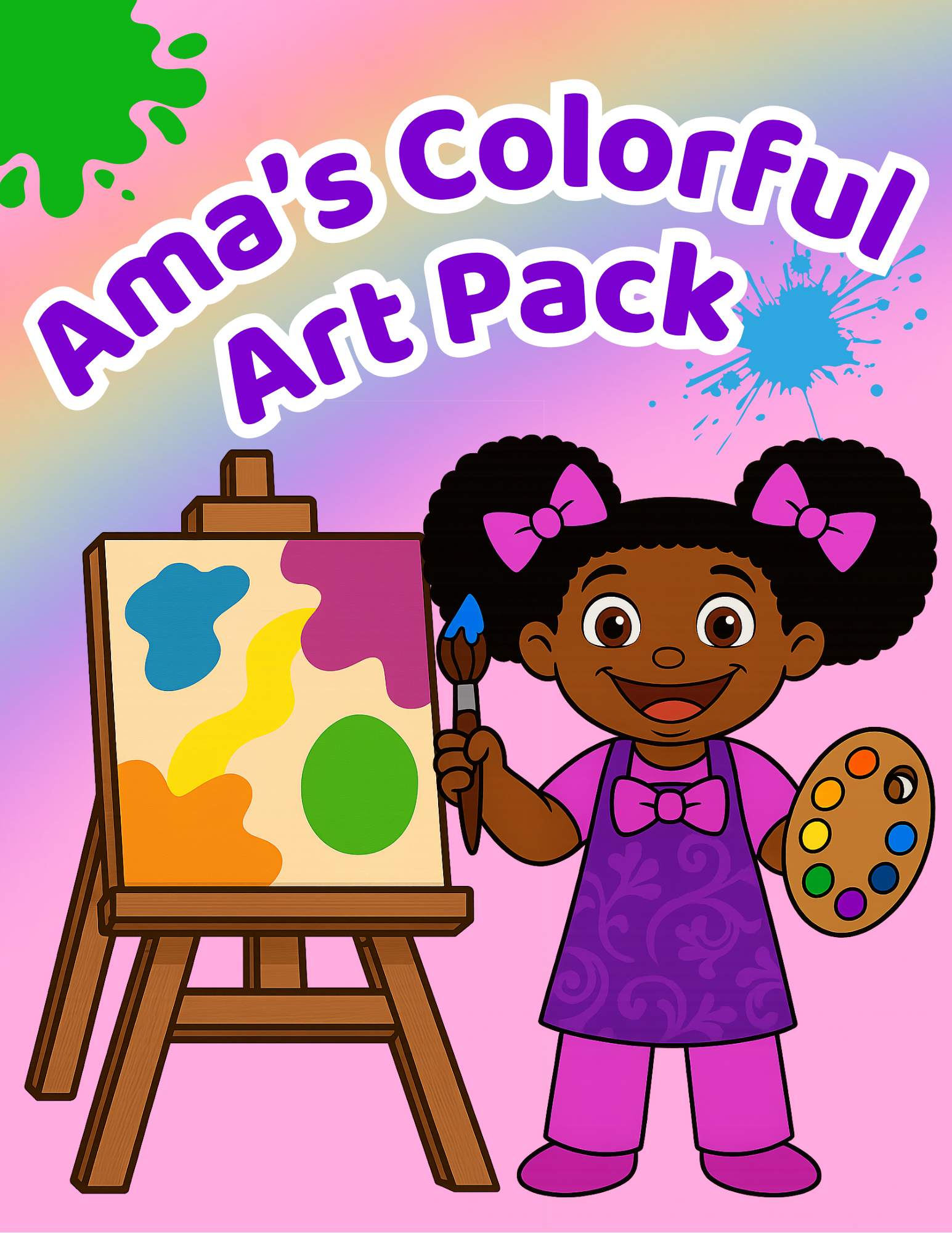 Ama’s Colorful Art Pack: Printable Learning Activities for Kids