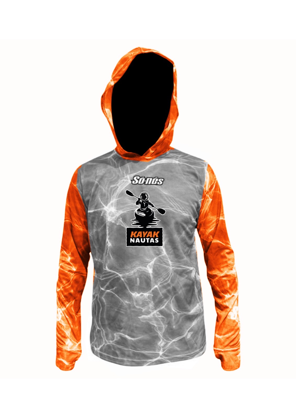Remera Kayaknautas  Upf+uv Proteccion Con Capucha Y Puño