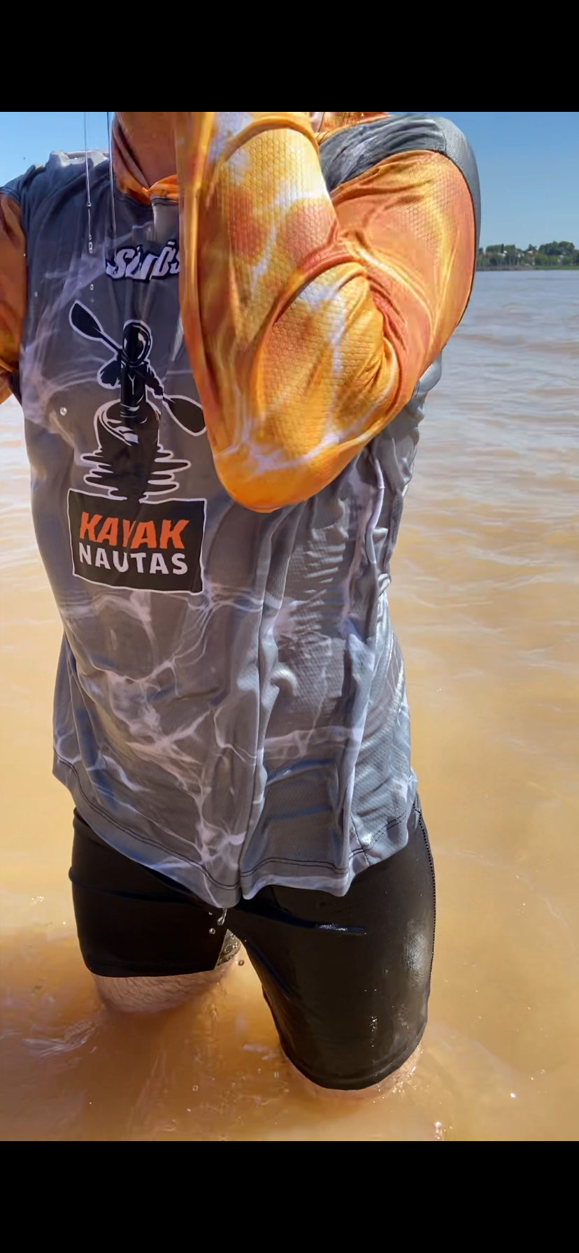 Remera Kayaknautas  Upf+uv Proteccion Con Capucha Y Puño