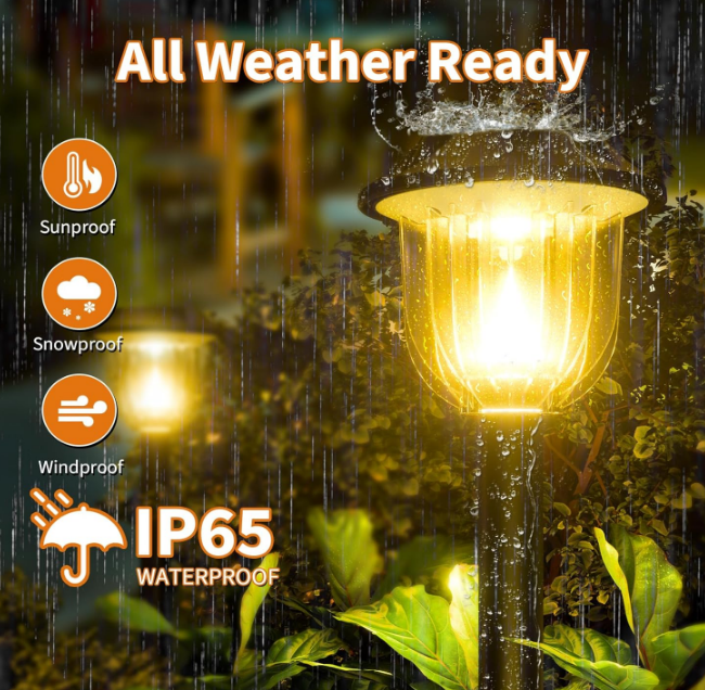 SUPER BRIGHT 10 Pack Solar Lights Outdoor IP65 Waterproof,HIGH-POWER LED Solar lights for Outside,Solar Walkway Lights,Garden Decorative for Yard,Patio,Landscape,Pathway,Sidewalk,Driveway,Lawn (Warm)