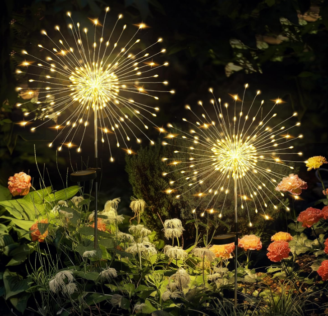 Garden Outdoor Decor Lights 120LED 2Pack, Solar Garden Lights for Yard Outside Fairy Garden Lights Decorative, Solar Lights for Yard Pathway Flowerbed Planter Balcony Patio Garden Decor