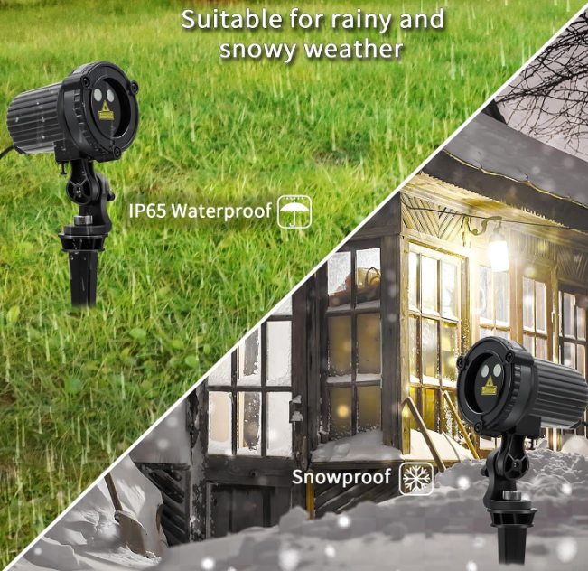 Laser Lights Outdoor,Red and Green Moving Outdoor Laser Light, Waterproof Garden House Decoration Laser Christmas Lights