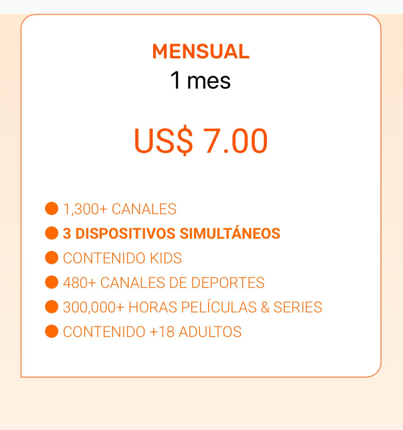 un mes 3 dispositivos