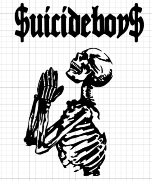 $uicideboy$ Praying Skeleton Premium Vinyl Decal