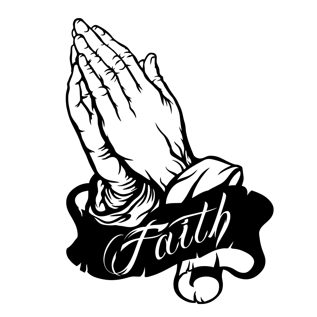 Praying Hands Premium Vinyl Decal