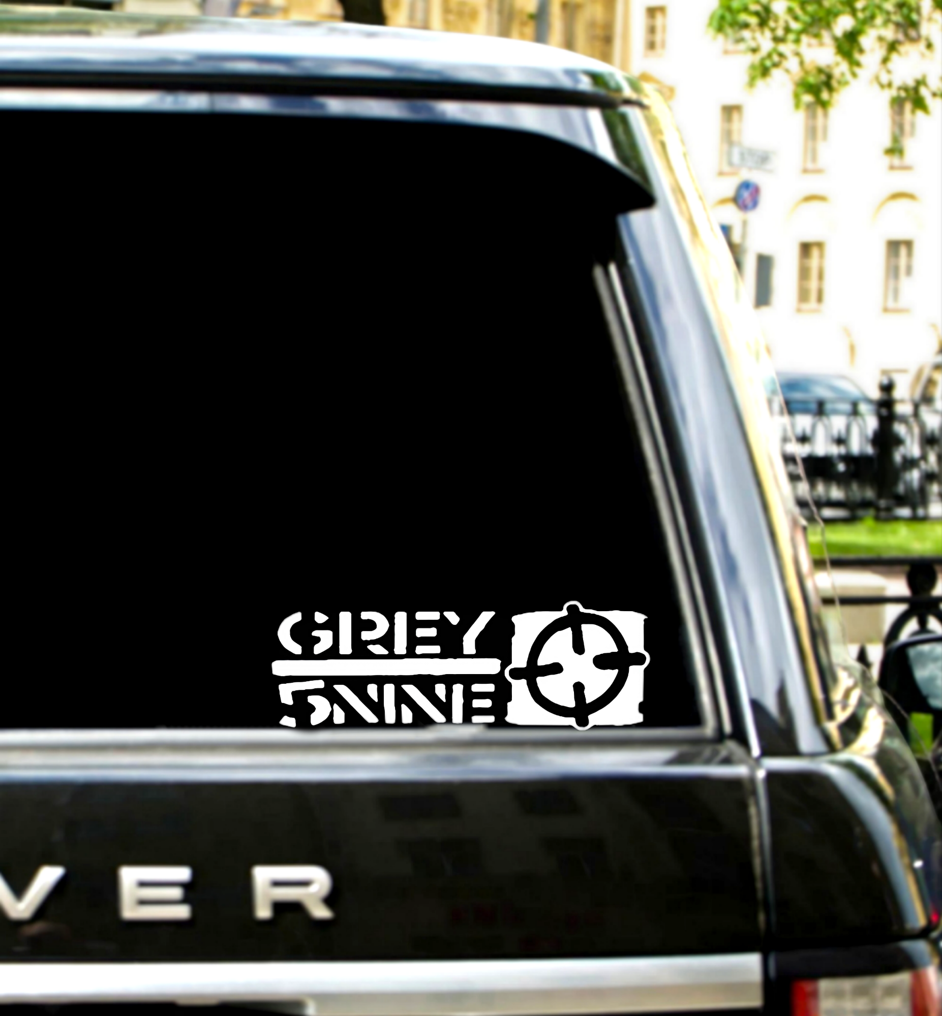 Grey 5 Nine Gun Sight Premium Vinyl Decal. $uicideboy$ Logo