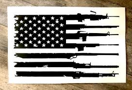 American Flag with gun stripes