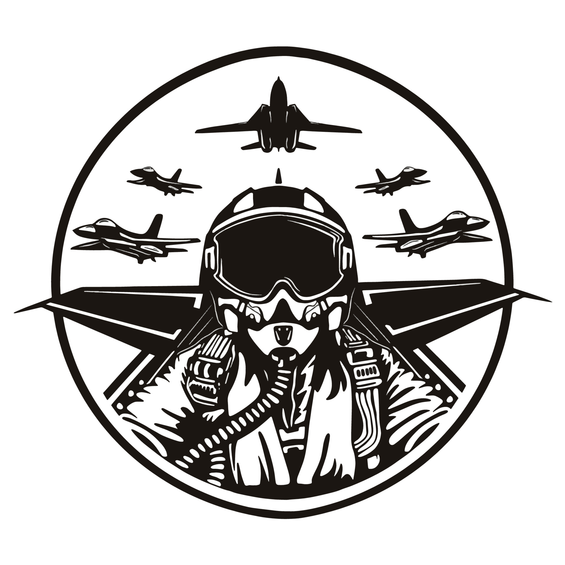 Fighter Jet Pilot Premium Vinyl Decal