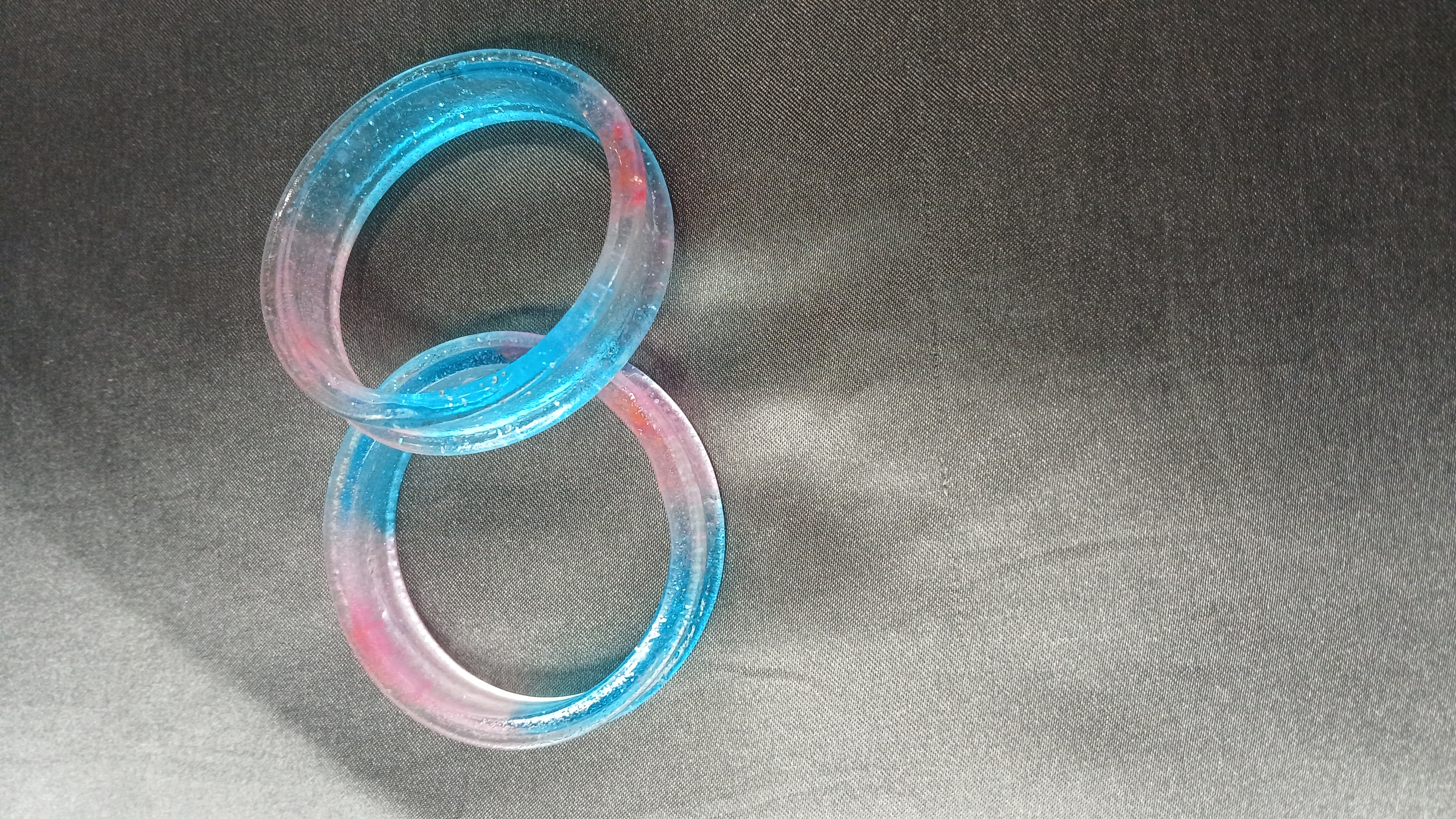 2 inch (51mm) Ear Tunnels. Light Blue and Pink 