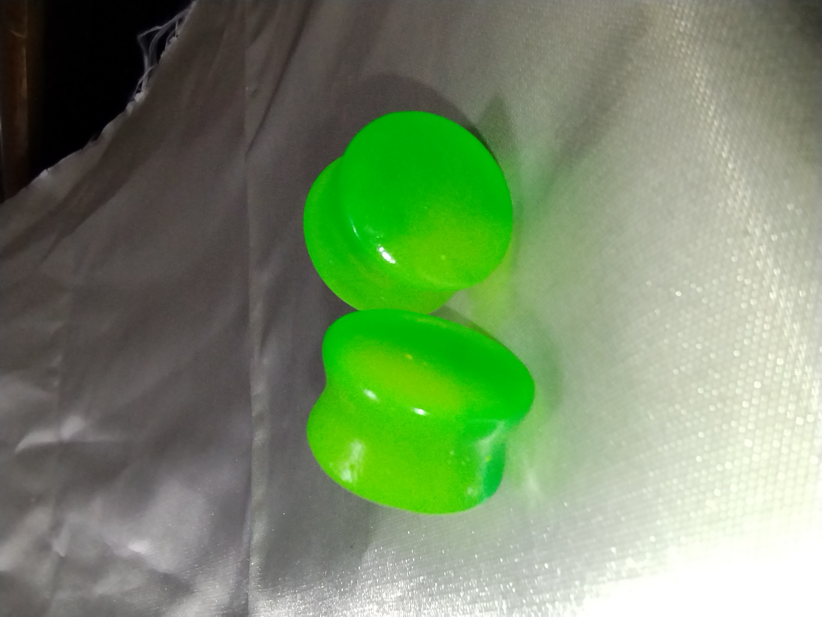18mm Lime Green and Yellow Ear Plugs