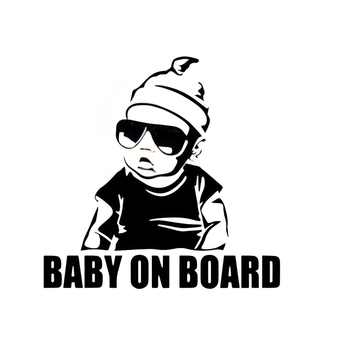 Baby on Board Premium Vinyl Decal for Vehicle Windows Mock from Hangover Movie