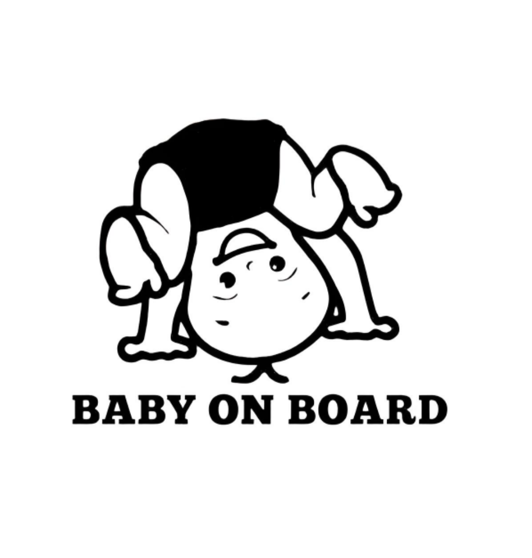 Baby On Board Flipping Baby Premium Vinyl Decal