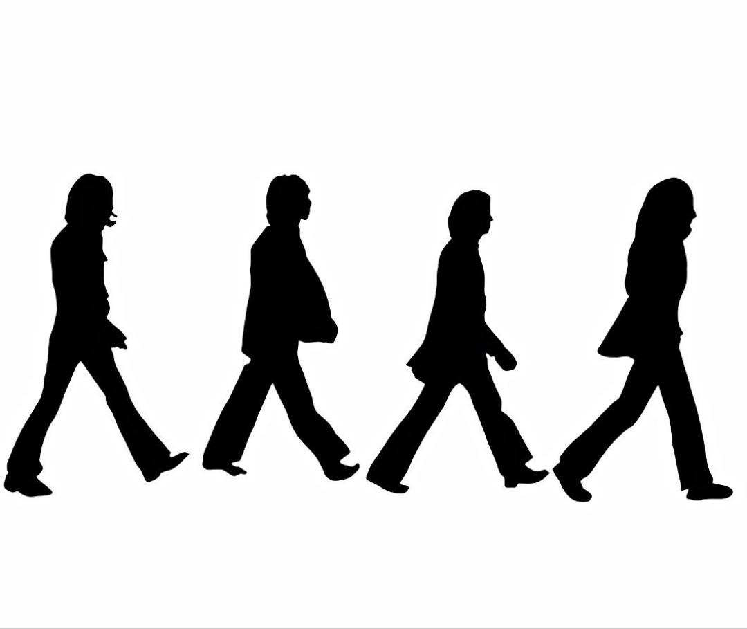 Beatles Abby Road Silhouette Permanent Vinyl Decal