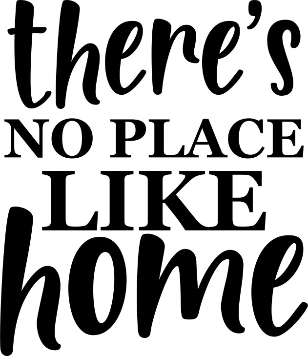 There's No Place Like Home Premium Vinyl Decal. Love, Family