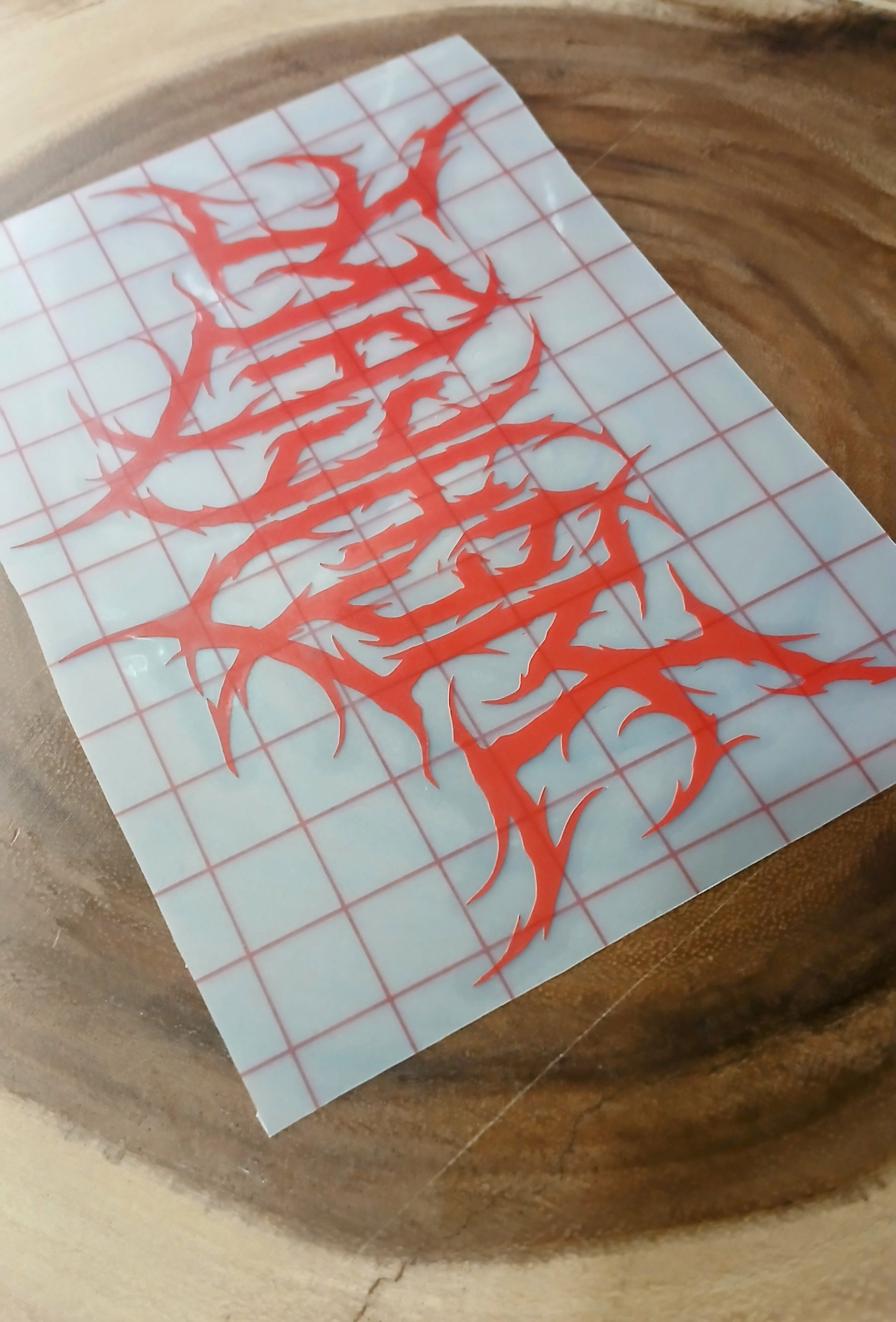 Mayhem Death Metal Font Premium Vinyl Decal.