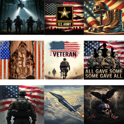 Military Themed 20oz Stainless Steel Sublimation Tumblers