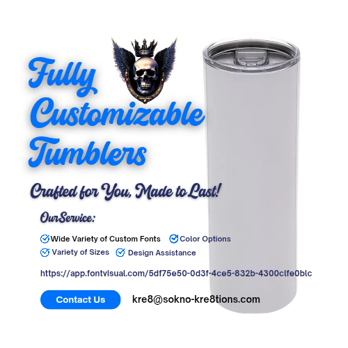 Customizable 20oz Double Walled Stainless Steel Tumbler