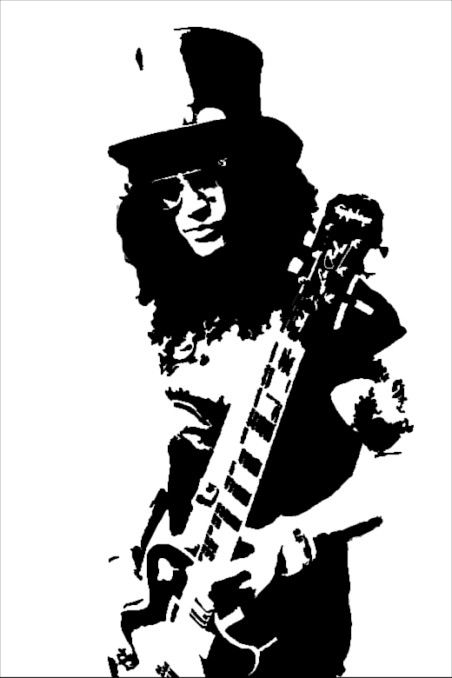 Slash from Guns N Roses Permanent Vinyl Decal