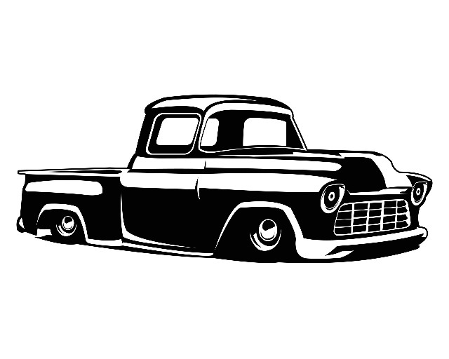 Classic Chevy Pickup Truck Premium Vinyl Decal. Antique, Car Shows