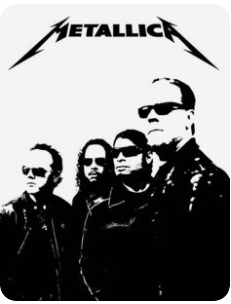 Metallica Band Members Premium Vinyl Decal. James Hetfield, Lars Ulrich, Kirk Hammet, Robert Trujillo