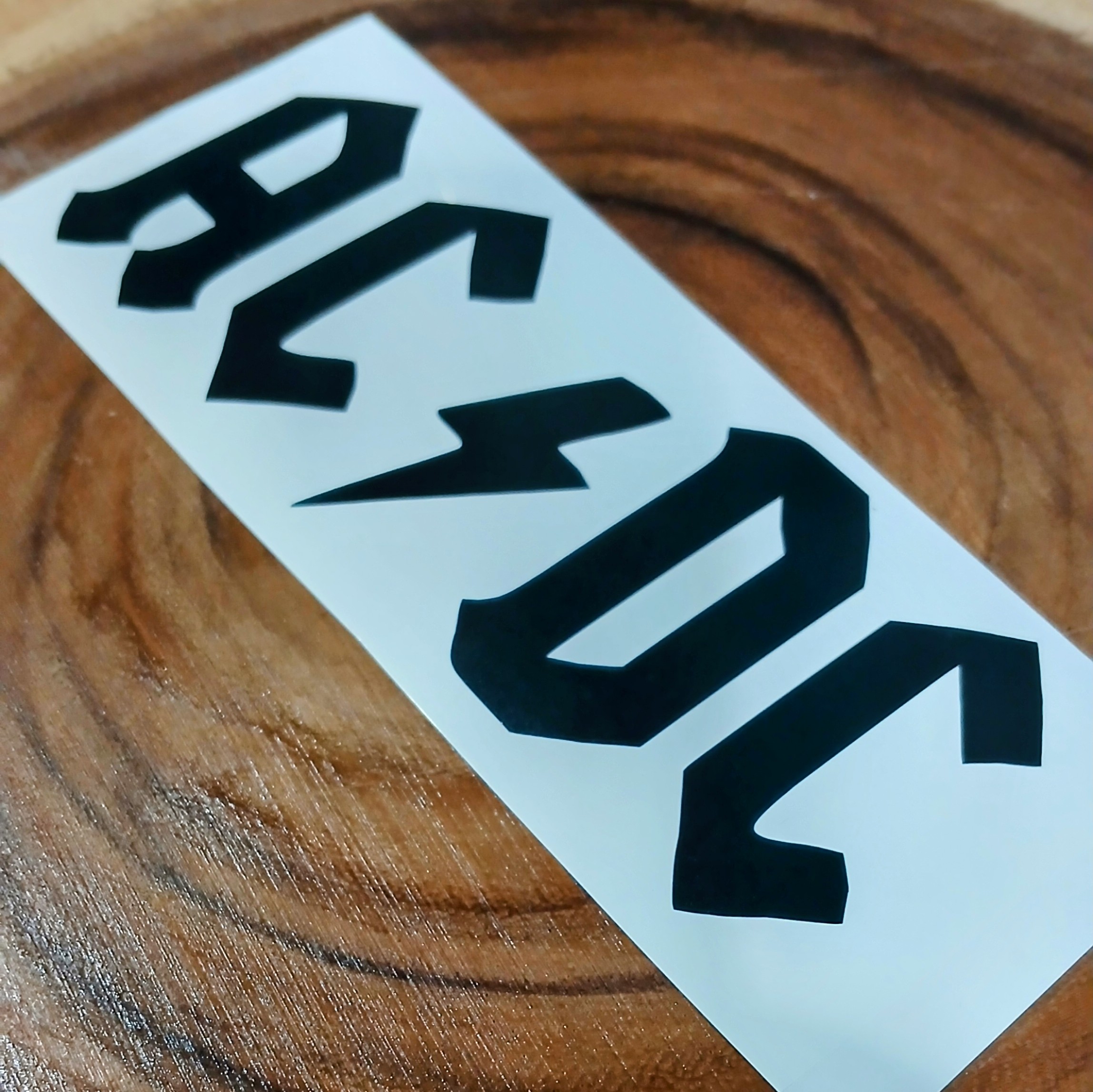 AC/DC Premium Vinyl Decal. Angus Young, Brian Johnson, Highway to Hell, Thunderstruck, Back in Black