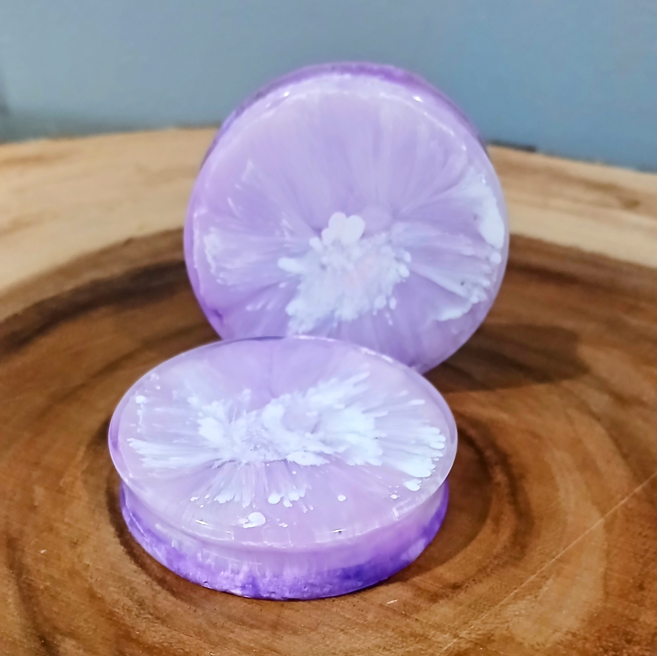 2 inch | 50.8mm Ear Plugs/Tunnels | Body Jewelry | Purple/White | Ear Stretching