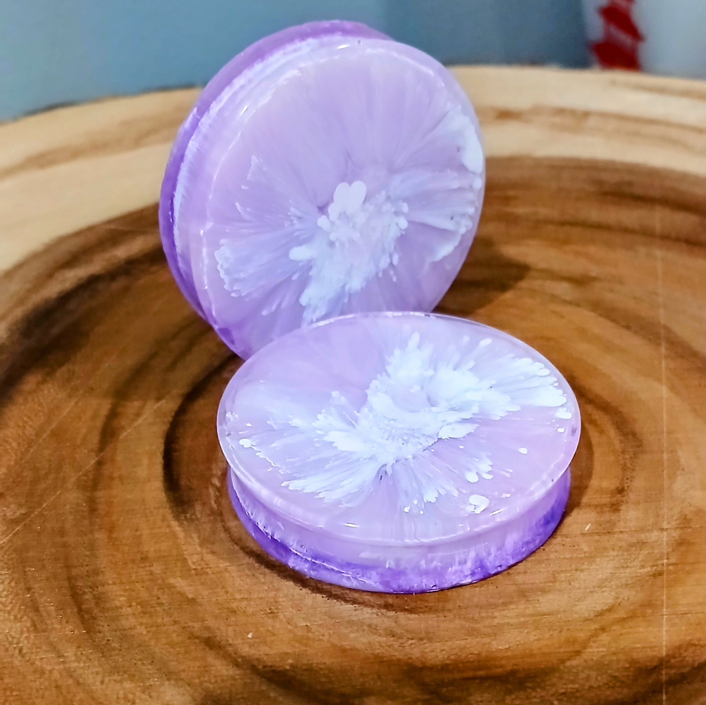 2 inch | 50.8mm Ear Plugs/Tunnels | Body Jewelry | Purple/White | Ear Stretching
