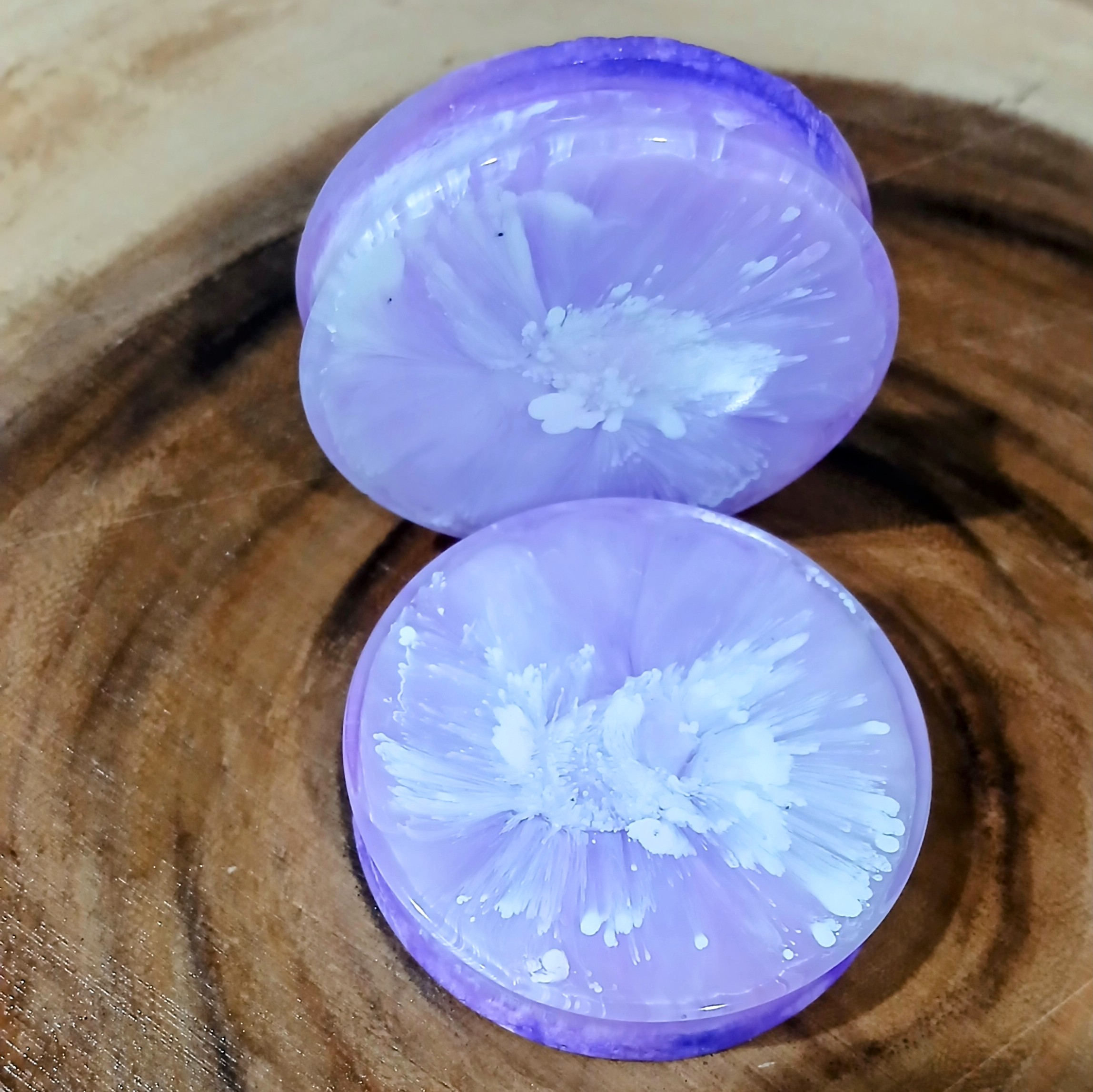 2 inch | 50.8mm Ear Plugs/Tunnels | Body Jewelry | Purple/White | Ear Stretching