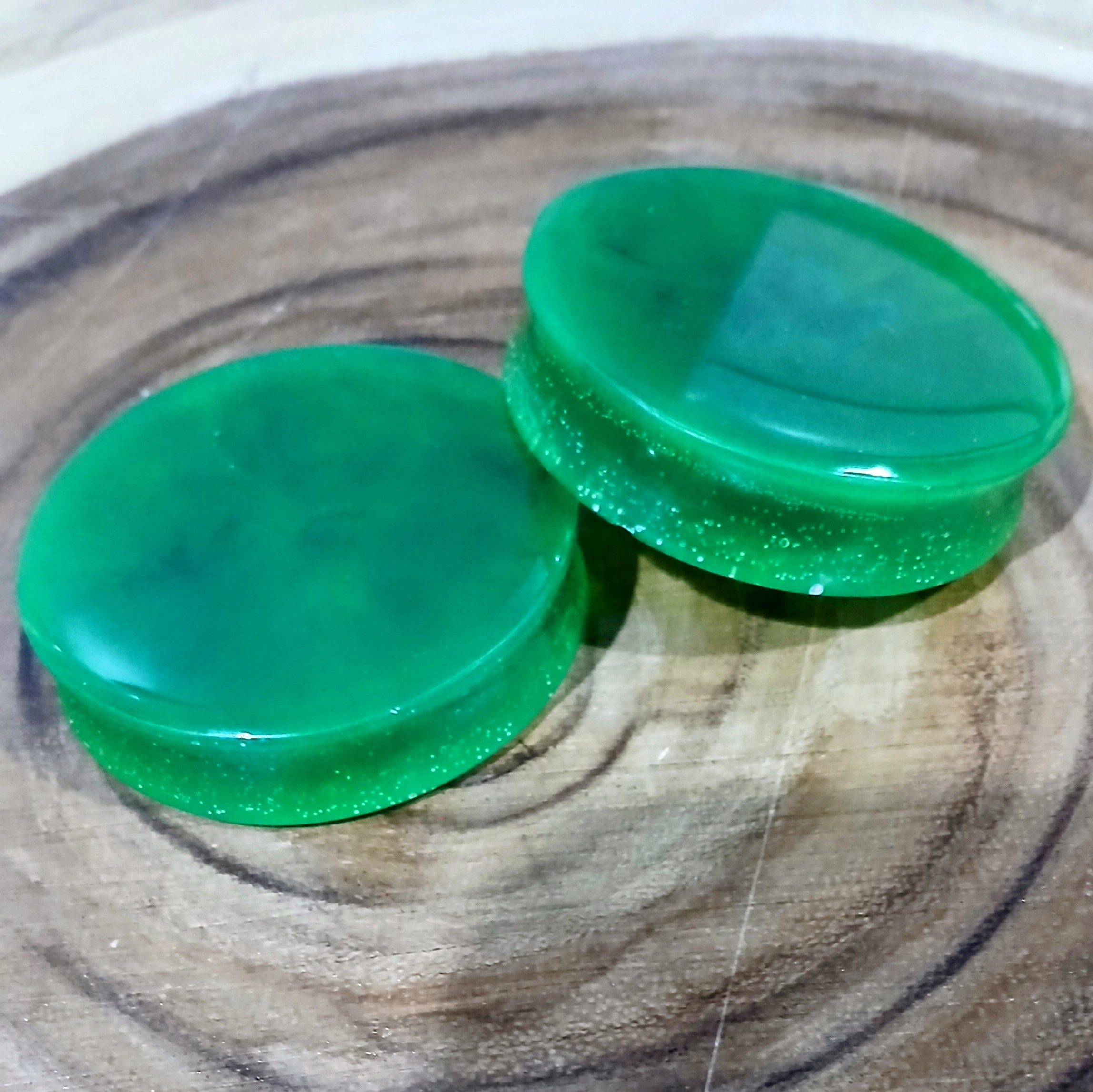 2 inch | 50.8mm Ear Plugs/Tunnels | Body Jewelry | Vibrant Green | Ear Stretching
