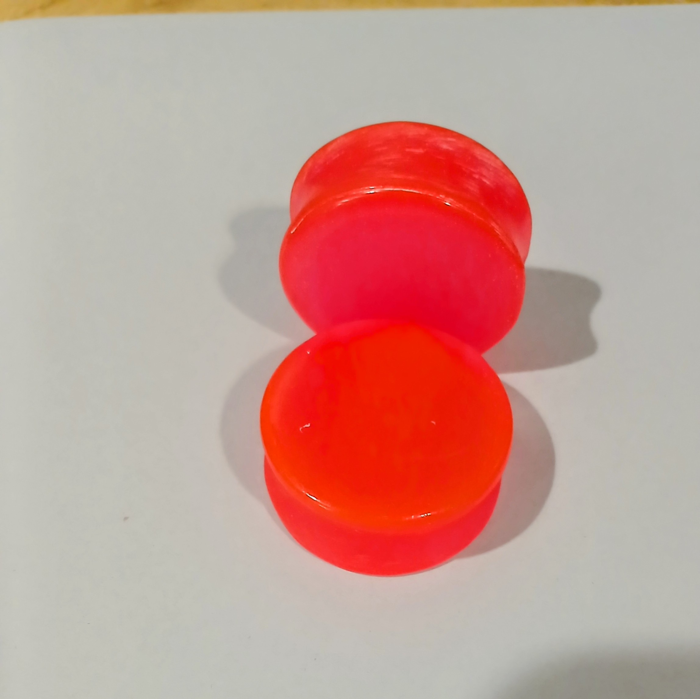1-1/4 inch | 32mm | Ear Plugs/Tunnels | Body Jewelry | Bright Pink Glow in the Dark | Ear Stretching