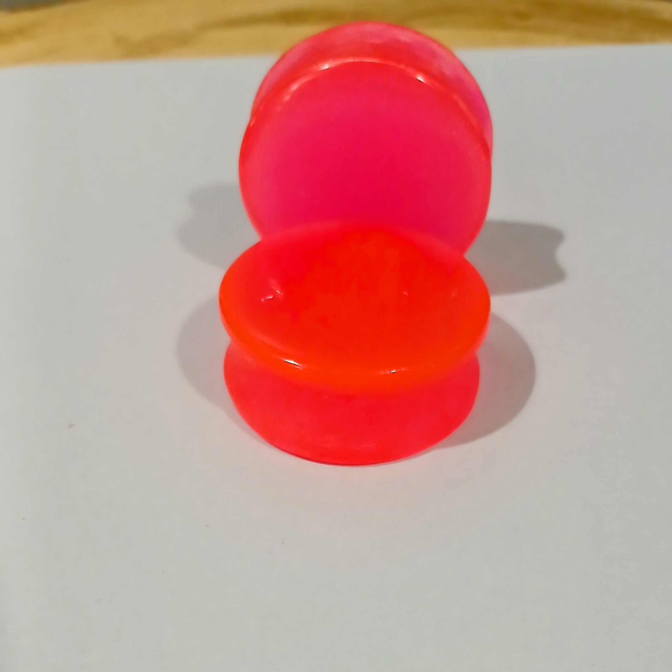 1-1/4 inch | 32mm | Ear Plugs/Tunnels | Body Jewelry | Bright Pink Glow in the Dark | Ear Stretching