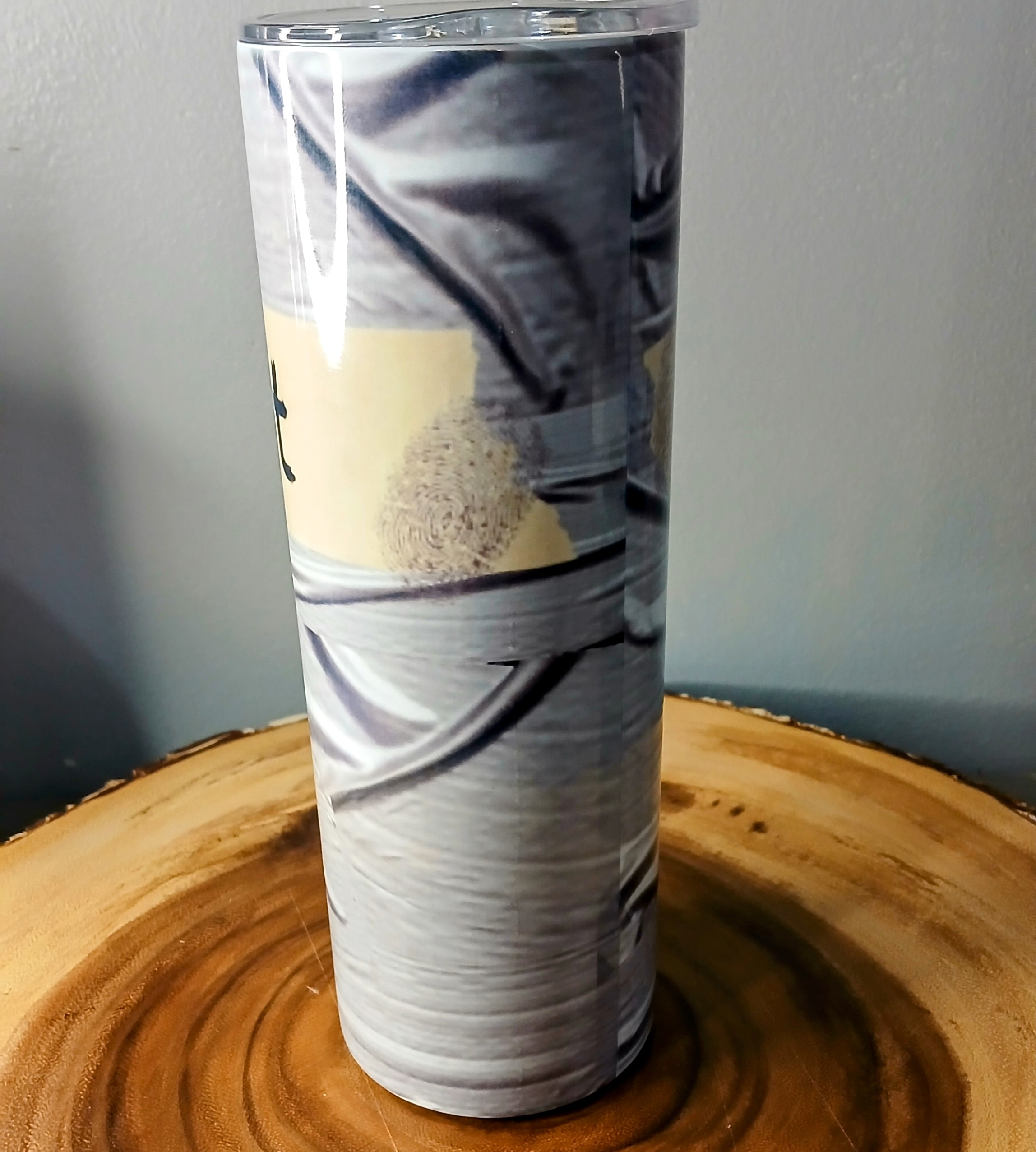 Fixed It | Duct Tape | 20 oz Skinny Tumbler with Lid and Straw | Double Walled | Stainless Steel