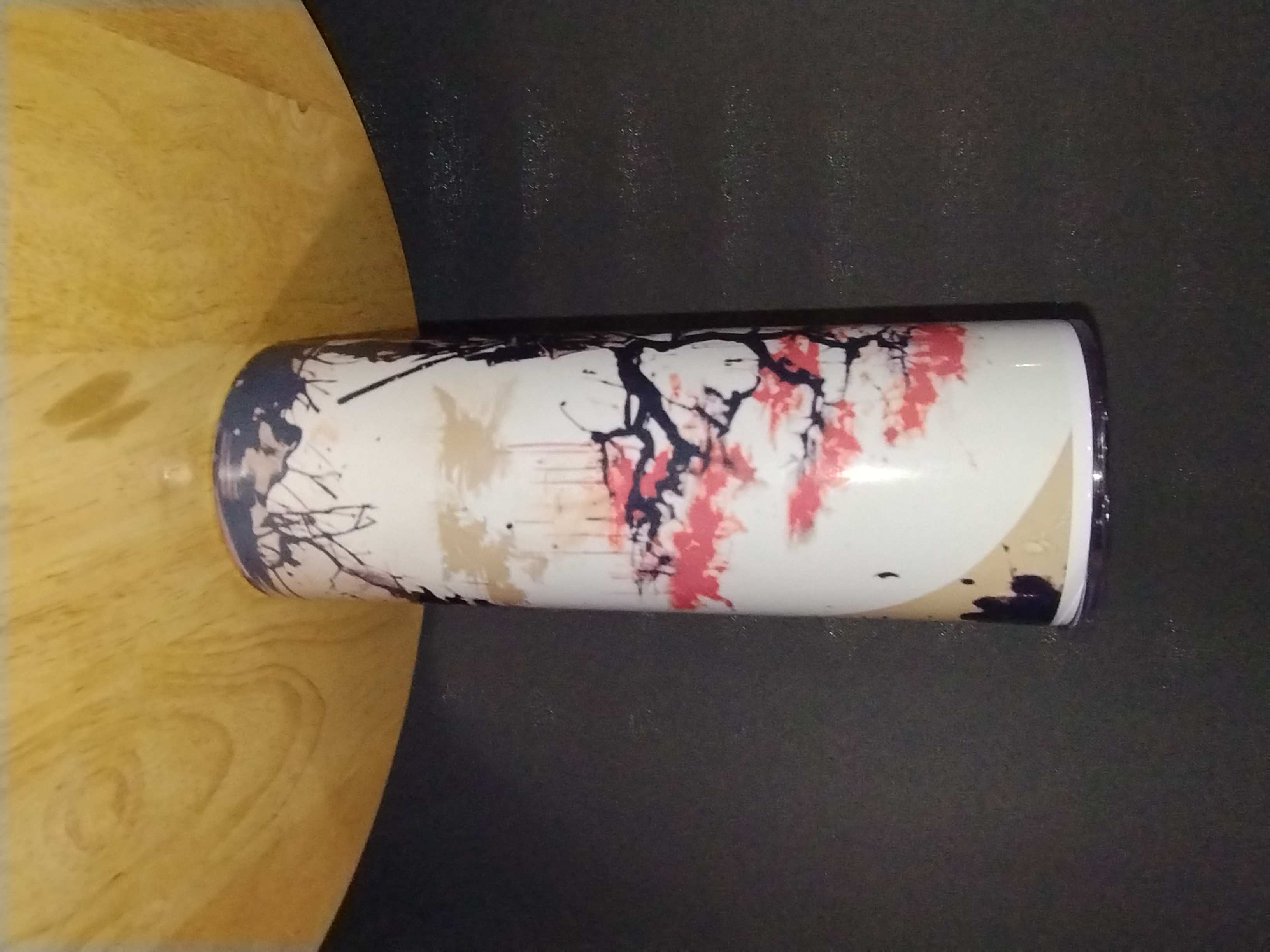 Japanese Samurai Inspired | Sublimated 20 oz Skinny Tumbler with Lid and Straw | Double Walled | Stainless Steel