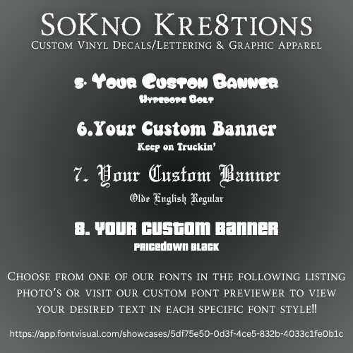 Fully Customizable Premium Vinyl Windshield Banner | Home Decor | Business Signage