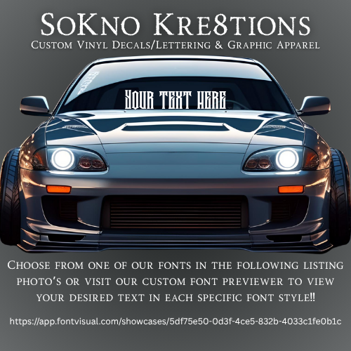 Fully Customizable Premium Vinyl Windshield Banner | Home Decor | Business Signage