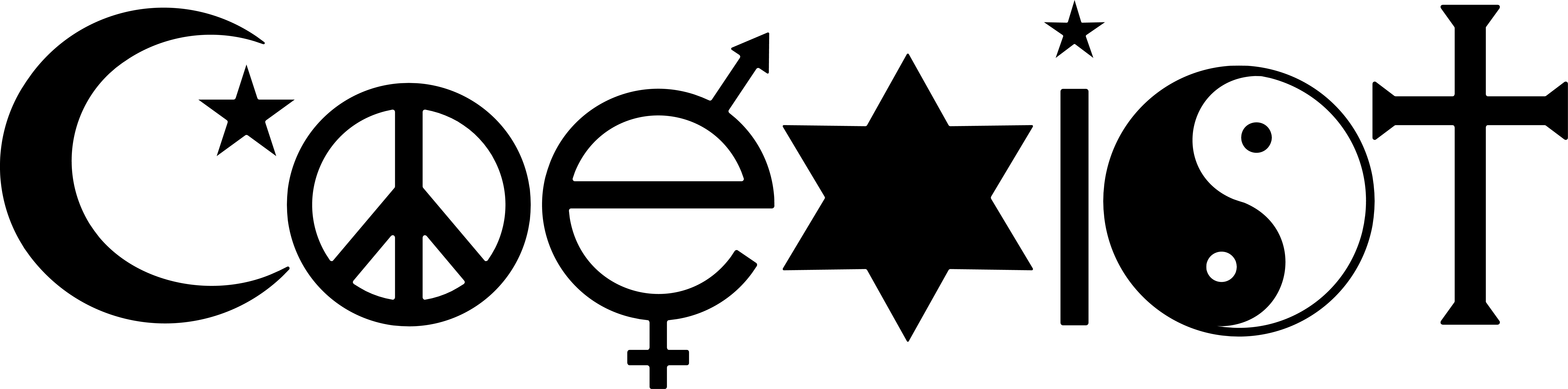 Coexist Premium Vinyl Decal – Religious Unity Symbol in Iconic Lettering